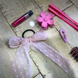 Clips,lipgloss,and bows for girls